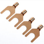 OFC 4N 99.99%Cu 高純度無酸素銅 8ｍｍ Yラグ圧着端子 非メッキ スペード端子 4個set 5.5Y-8