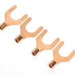 OFC 4N 99.99%Cu 高純度無酸素銅 8ｍｍ Yラグ圧着端子 非メッキ スペード端子 4個set 5.5Y-8