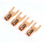 McIntosh 用 OFC 4N 99.99%Cu 高純度無酸素銅 非メッキ Yラグ端子 4個set 5.5Y-3.5