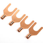 OFC 4N 99.99%Cu 高純度無酸素銅 8ｍｍ Yラグ圧着端子 非メッキ スペード端子 4個set 5.5Y-8