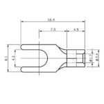 OFC 4N 99.99%Cu 高純度無酸素銅 アース線用 非メッキ Y端子 ポスト径 4mm 4個set 1.25Y-4
