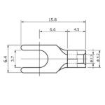 McIntosh 用 OFC 4N 99.99%Cu 高純度無酸素銅 非メッキ Yラグ端子 4個set 2Y-3.5