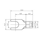 McIntosh 用 OFC 4N 99.99%Cu 高純度無酸素銅 非メッキ Yラグ端子 4個set 1.25Y-3.5